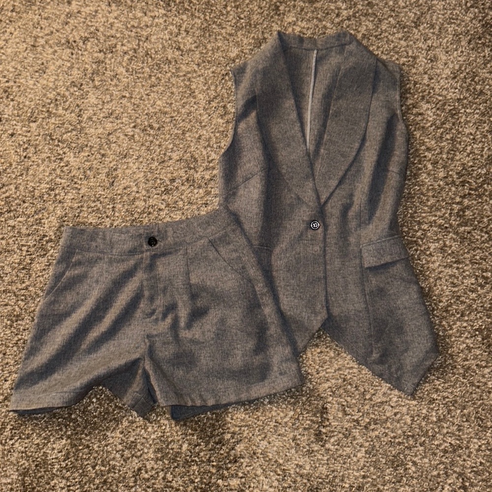 vest and short set